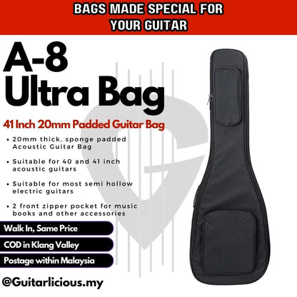 41 inch Sleeve 20mm Padded Bag A8 for Acoustic Guitar (suitable for ES339 / Semi Hollows)