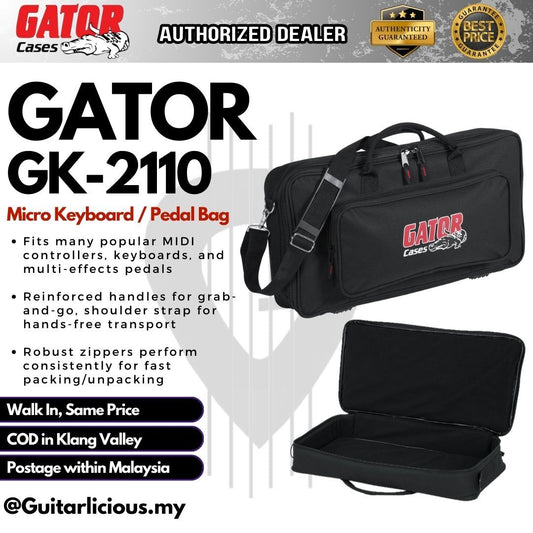 Gator GK-2110 Padded Micro Keyboard / Multi-Effects Pedals Bag