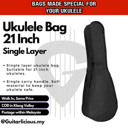 Basic Ukulele PVC Bag 21 inch, 23 inch, 26 icnh ( UKBAGS UKBAGC UKBAGT )