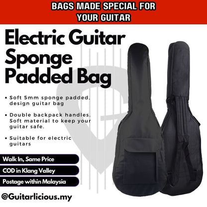 Sponge Padded Electric Guitar Bag - 5mm Padded (BL)