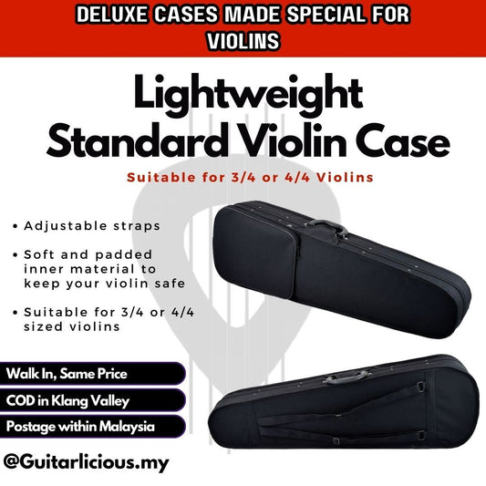 Standard Violin Case Black Color with Bow Holder ( STVC )