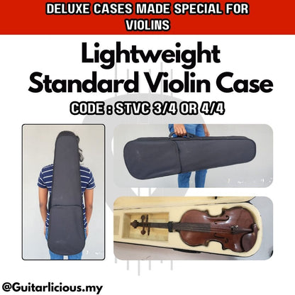 Standard Violin Case Black Color with Bow Holder ( STVC )