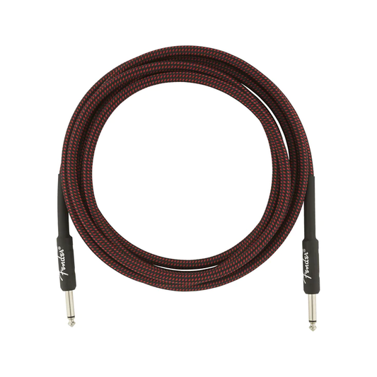 Fender Professional Series Instrument Cable, 10inch Straight/Straight - Red Tweed