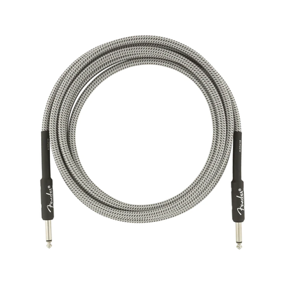 Fender Professional Series Instrument Cable, 10inch Straight/Straight - White Tweed