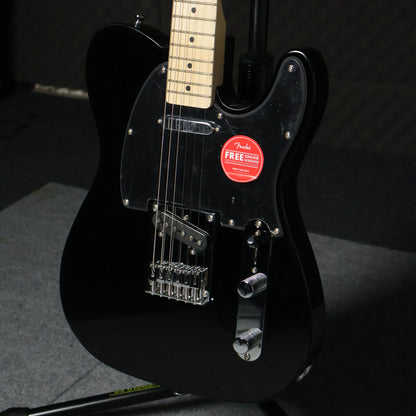 Squier by Fender FSR Bullet Single Coil Telecaster Electric Guitar for Beginner, Maple FB, Black