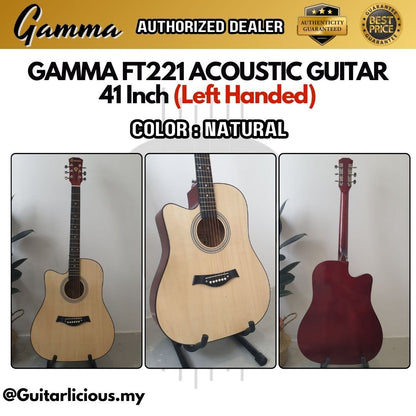 GAMMA Series 41 inch Acoustic Guitar Left Handed ( FT221LH / FT-221-LH / Kidal / Lefty )