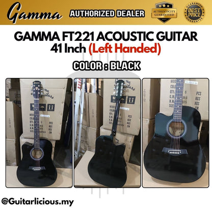 GAMMA Series 41 inch Acoustic Guitar Left Handed ( FT221LH / FT-221-LH / Kidal / Lefty )