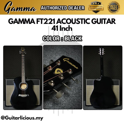 GAMMA Series 41inch Beginner Acoustic Guitar with Bag ( FT221 / FT-221 )