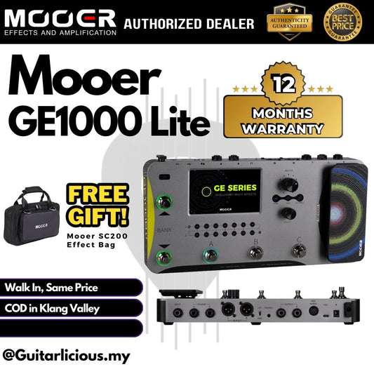 MOOER GE1000 Li Portable & Rechargeable Guitar Amp Modelling & Multi Effects Pedal & Touch Screen - GE1000-Li / GE-1000