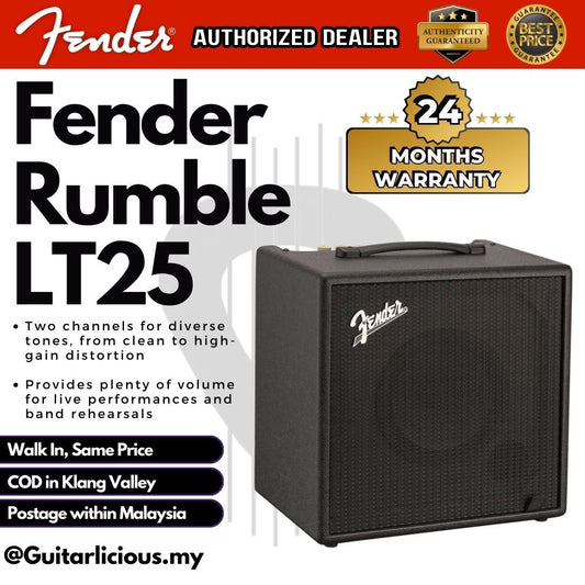 Fender Rumble LT25 Bass Guitar Combo Amplifier, 230V UK (Rumble 25 / rumble LT-25)