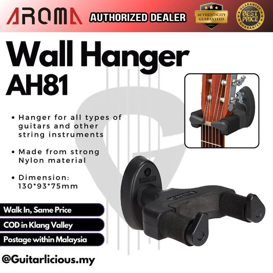 Aroma AH81 Instrument Wall Hanger for Guitar / Ukulele / Violin ( AH81 /.AH-81 / AH 81 )