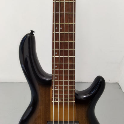 Cort C5 Plus ZBMH Electric 5 String Bass Guitar with Bag - Trans Black Burst (TBB)