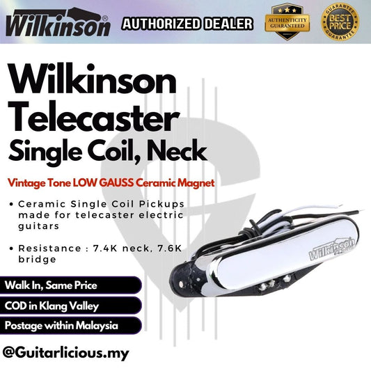 Wilkinson Vintage Tone LOW GAUSS Ceramic Magnet Tele Single Coil Pickup - MX1759 (Neck) & MX1760 (Bridge)