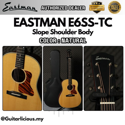 Eastman E6SS-TC Slope Shoulder Body Solid Sitka Spruce Top (Thermo-cured) - Natural / E6-SS-TC-NAT / E-6 / E6SSTC / E6SS