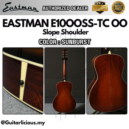 Eastman E10OOSS-TC OO Slope Shoulder Solid Adirondack Spruce Top & Solid Mahogany Back & Sides - Sunburst / E10OOSS SB