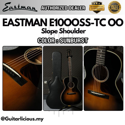 Eastman E10OOSS-TC OO Slope Shoulder Solid Adirondack Spruce Top & Solid Mahogany Back & Sides - Sunburst / E10OOSS SB