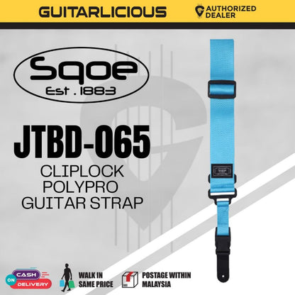 Sqoe JTBD-065 Cliplock Polypro Guitar Strap