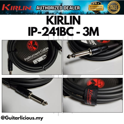 Kirlin Cable IP-241BC Mono Straight-Straight Instrument Cable for Guitar / Keyboard / Drum - 24AWG ( IP241BC IP 241 BC )