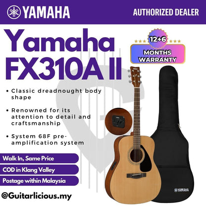 Yamaha FX310A II Acoustic-Electric Guitar with Active Pickup ( F310EQ / FX-310 / FX310 )