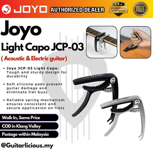 Joyo JCP-03 Light Capo with Built in Bridge Pin Puller for Acoustic and Electric Guitar (JCP03 / JCP 03)