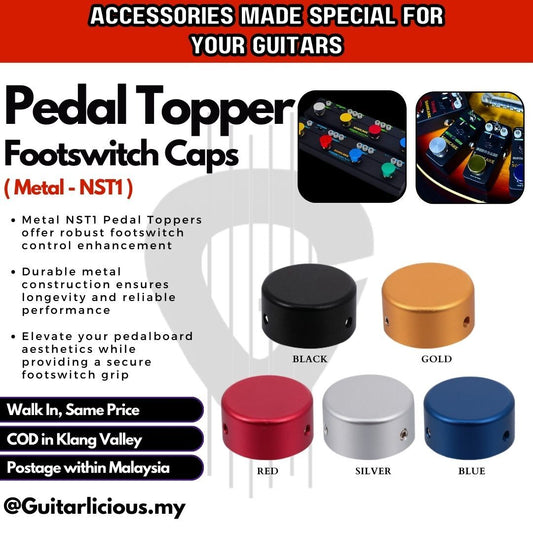 Pedal Topper Footswitch Caps - Metal ( NST1-MTL / NST1 )