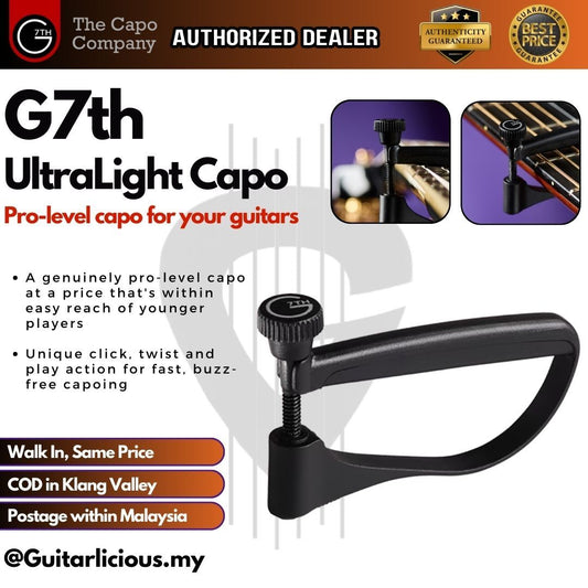 G7th C61012 UltraLight Guitar Capo for Acoustic and Electric Guitar - G7 / C-61012 / C 61012 / Ultra Light