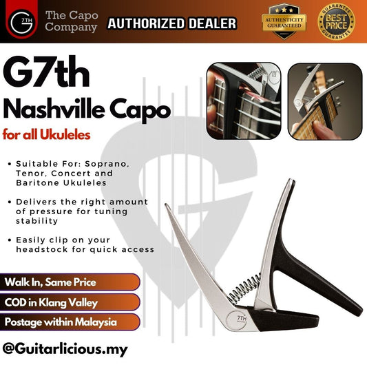 G7th Nashville C25043 Ukulele Capo for all Ukuleles - G7 / C-25043 / C 25043