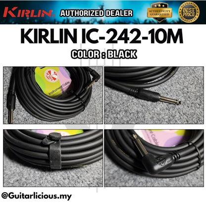 Kirlin Cable IC-242 10 Meter Mono Straight-Angled Instrument Cable - 24AWG ( IC242 IC 242 / IC242-10M / 10Meter 30Feet )