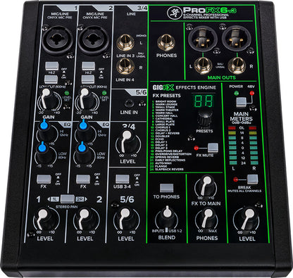 Mackie PROFX6V3+ 6-channel Professional Analog Mixer With USB, Bluetooth ( ProFX / ProFX-6v3 / PROFX-6-V3+ )