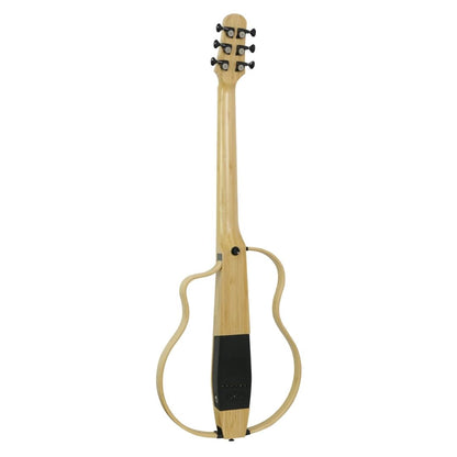 Natasha NBSG Steel String Silent Smart Guitar (with apps Control, and Free Wireless Transmitter & Receiver) - Natural