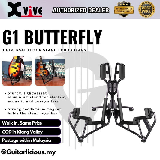 XVIVE G1 Butterfly Premium & Lightweight Guitar Stand Floor Universal for All Guitar ( G-1 / Xvive-G1 )