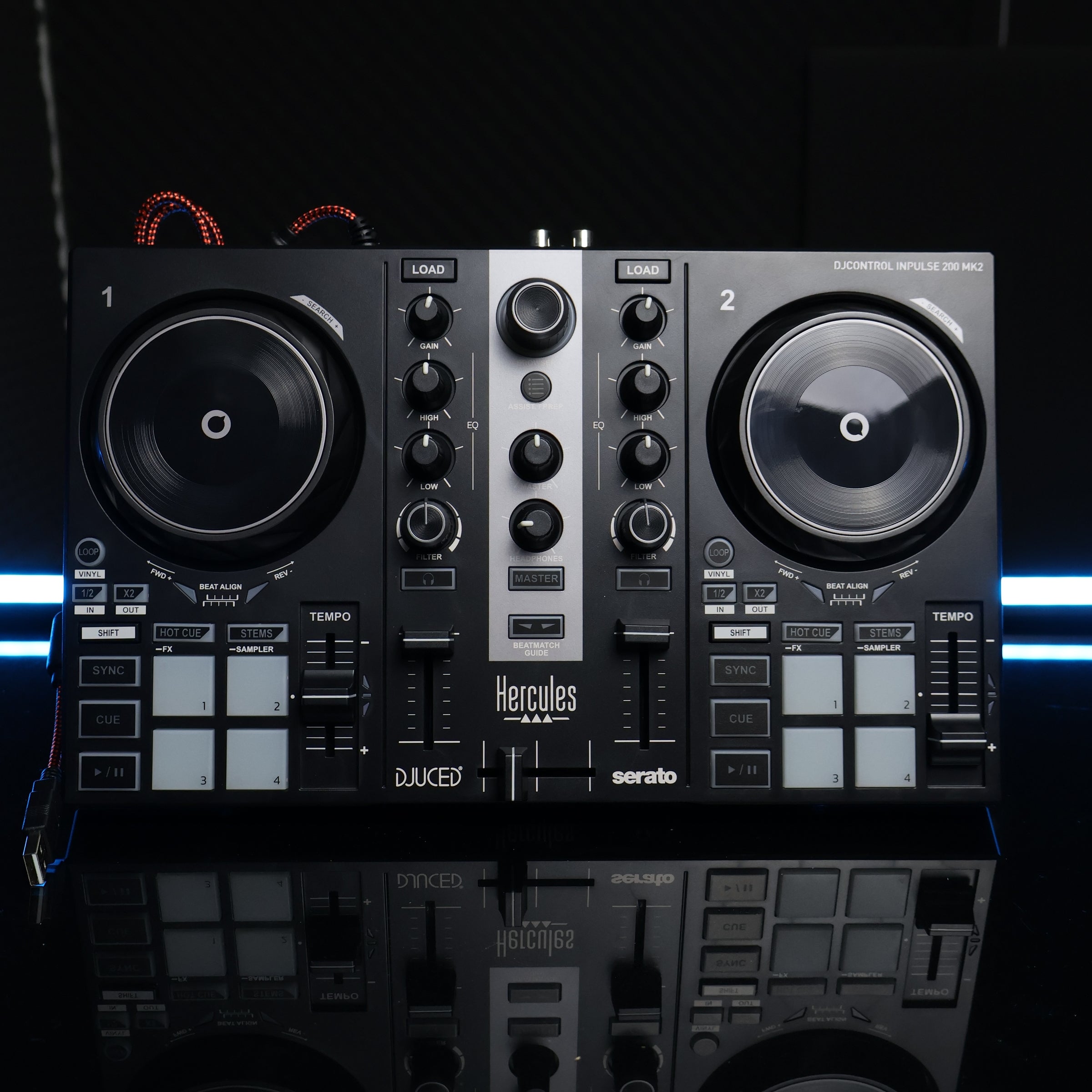 Hercules DJControl Inpulse 200 MK2, Portable USB DJ Controller