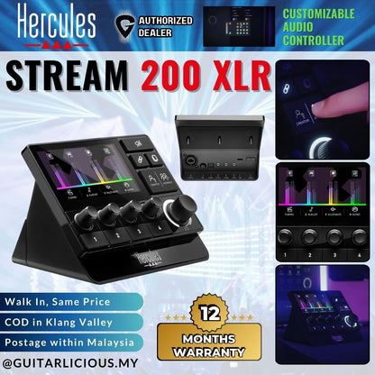 Hercules Stream 200 XLR, Pro Audio Mixer for Advanced Content Creators, Streaming & Gaming ( Compatible with PC / 4780934 )