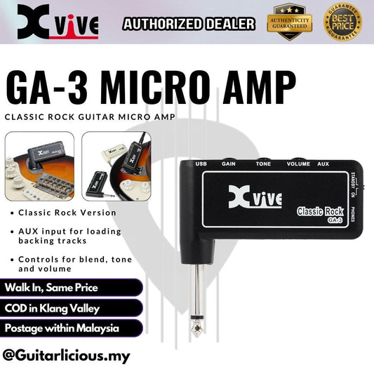 XVIVE GA-3 Classic Rock Rechargeable Micro Amp / Headphone Amp / Amplug / GA3 / GA 3 / CR