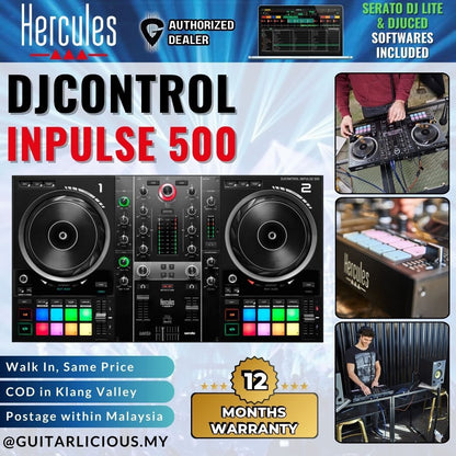 Hercules DJControl Inpulse 500, All-In-One DJ controller with Beatmatch Guide, Full DJ Software DJUCED & Serato DJ Lite