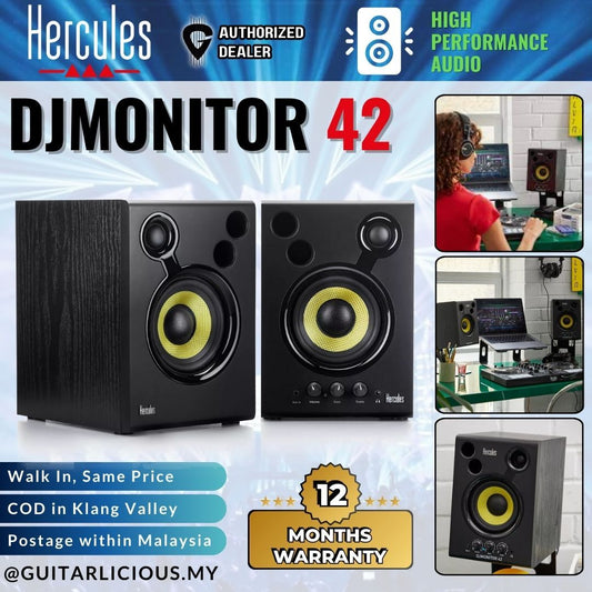 Hercules DJMonitor 42 - 2 x 20 watts RMS Active Monitoring Studio Speakers ( DJ Speakers / DJMonitor 42 )