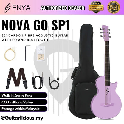 Enya Nova Go SP1 Carbon Fiber Acoustic-Electric Guitar with EQ Travel Size / NovaGo-SP1 / Nova-Go / 35 inch 1/2 - PURPLE