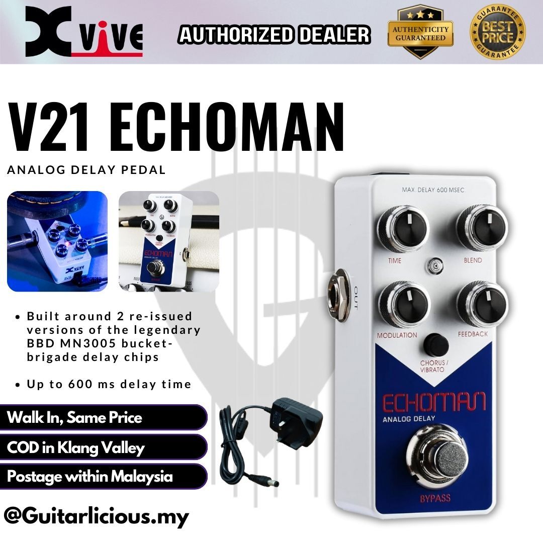 echoman pedal Xvive V21 Echoman Analog Delay Pedal Effect ( V-21 / V 21 ) – GUITARLICIOUS