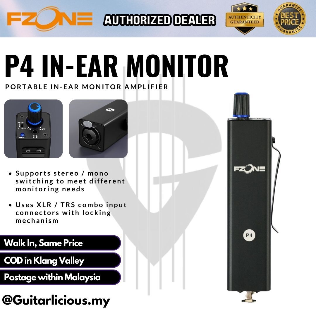 Fzone P4 in-Ear Monitor Amplifier Portable IEM Stereo/Mono Switch Moni ...