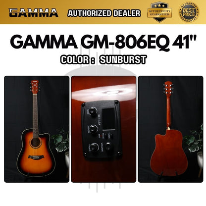 GAMMA ( GM-806EQ ) with Dreadnought 41inch Acoustic Guitar with EQ / Pick up ( GM806EQ / GM 806EQ )