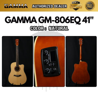 GAMMA ( GM-806EQ ) with Dreadnought 41inch Acoustic Guitar with EQ / Pick up ( GM806EQ / GM 806EQ )