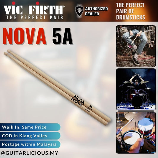 Vic Firth NOVA Drumsticks, Size 5A / 7A- (DAVICN5A / DAVICN7A )