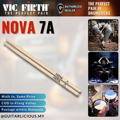 Vic Firth NOVA Drumsticks, Size 5A / 7A- (DAVICN5A / DAVICN7A )