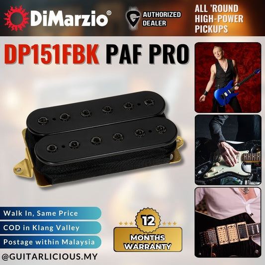 DiMarzio DP151FBK PAF Pro F-Spaced Humbucker Pickup - Black ( DP151 / DP-151 / DP151F-BK / DP151F BK / DP-151F-BK / HH )