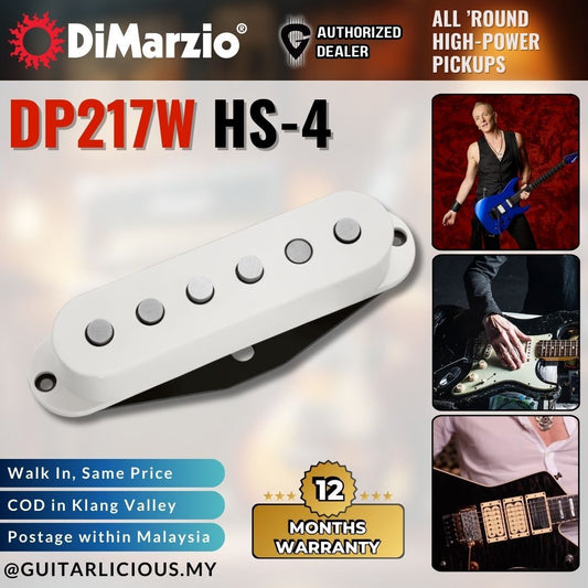 DiMarzio DP217W HS-4 Single-coil Pickup - White ( DP217-W / DP217 W / DP-217-W / HS4 / HS 4 / SSS )