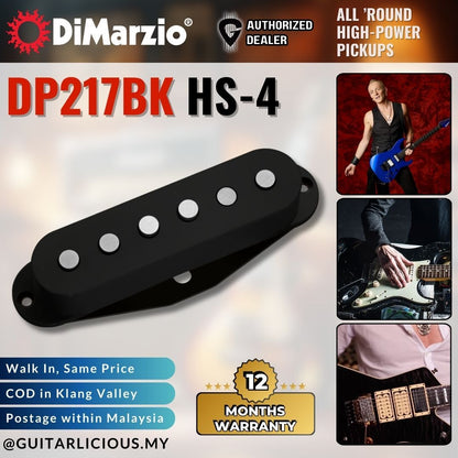 DiMarzio DP217BK HS-4 Single-coil Pickup - Black ( DP217-BK / DP217 BK / DP-217-BK / HS4 / SSS )