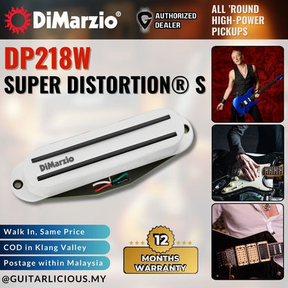 DiMarzio DP218W Super Distortion S Pickup - White ( DP218-W / DP218 W / DP-218-W / SSS )