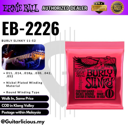 Ernie Ball 2226 Electric Guitar String Burly Slinky 11-52 - EB-2226 / EB 2226