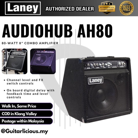 Laney Audiohub 80-watt 8″ Combo Amplifier ( AH80 / AH-80 / AH 80 / AH80w / 80w )