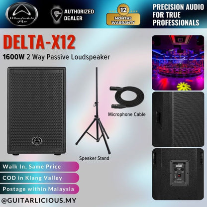 Wharfedale DELTA X12 12" 1600W 2 Way Passive Loudspeaker With Speaker Stand ( X-12 / X 12 )